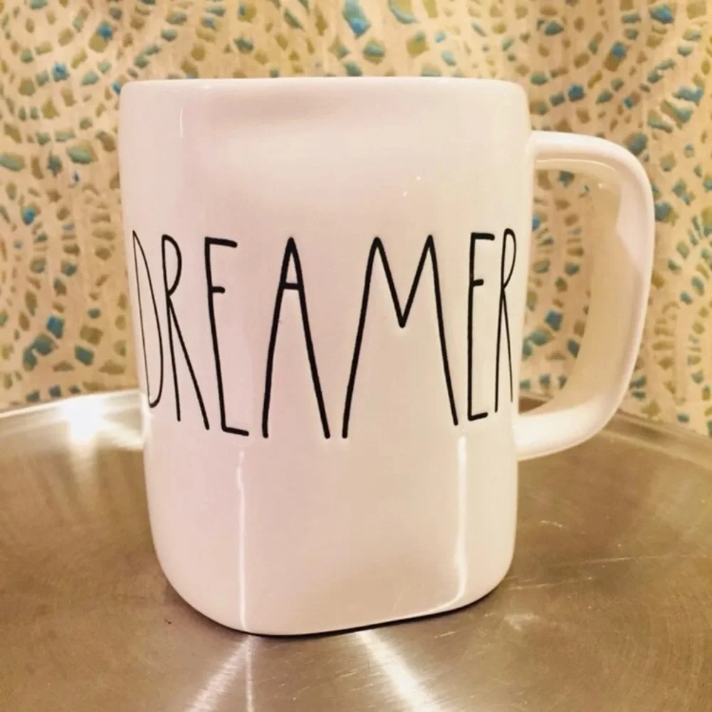 Rae Dunn Dreamer Mug NWT Coffee Tea ceramic gift black white